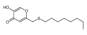 5-hydroxy-2-(octylsulfanylmethyl)pyran-4-one结构式