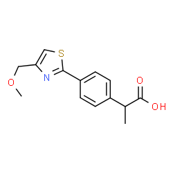 α-Methyl-4-[4-(methoxymethyl)-2-thiazolyl]benzeneacetic acid Structure