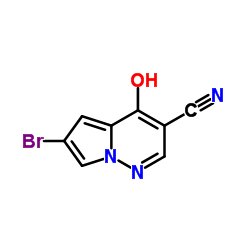6-Bromo-4-hydroxypyrrolo[1,2-b]pyridazine-3-carbonitrile结构式