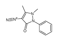 1,5-dimethyl-3-oxo-2-phenylpyrazole-4-diazonium结构式