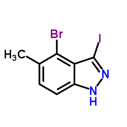 4-Bromo-3-iodo-5-methyl-1H-indazole Structure