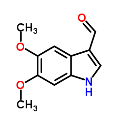 5,6-二甲氧基-1H-吲哚-3-甲醛结构式