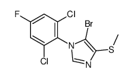 5-bromo-1-(2,6-dichloro-4-fluorophenyl)-4-methylsulfanylimidazole结构式
