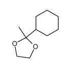 2-cyclohexyl-2-methyl-[1,3]dioxolane结构式