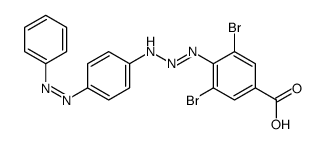 3,5-dibromo-4-[(4-phenyldiazenylanilino)diazenyl]benzoic acid结构式