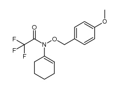N-(cyclohex-1-en-1-yl)-2,2,2-trifluoro-N-((4-methoxybenzyl)oxy)acetamide结构式