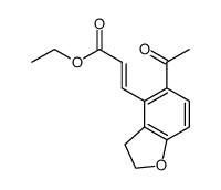(E)-ethyl 3-(5-acetyl-2,3-dihydrobenzofuran-4-yl)acrylate结构式