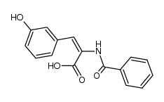 α-benzoylamino-3-hydroxy-cinnamic acid Structure