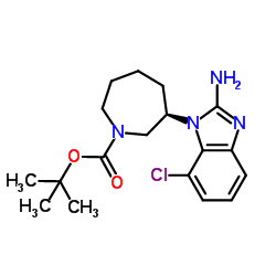 3-(2-amino-7-chloro-1H-benzo[d]imidazol-1-yl)azepane-1-carboxylate structure