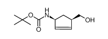 (1S,cis)-tert-butyl N-[4-(hydroxymethyl)-2-cyclopenten-1-yl]carbamate Structure