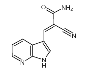 2-氰基-3-(1H-吡咯并[2,3-B]吡啶-3-基)-2-丙胺结构式