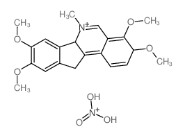 dihydroxy(oxo)azanium,3,4,8,9-tetramethoxy-6-methyl-6a,11-dihydro-3H-indeno[1,2-c]isoquinolin-6-ium结构式