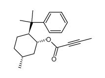 (-)-(1R,2S,5R)-5-methyl-2-(1-methyl-1-phenylethyl)cyclohexyl tetrolate结构式