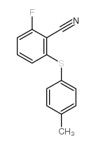 2-FLUORO-6-(4-METHYLPHENYLTHIO)BENZONITRILE Structure