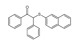 2-(naphthalen-2-ylthio)-1,2-diphenylethan-1-one结构式