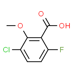 3-Chloro-6-fluoro-2-methoxybenzoic acid结构式