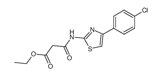 N-[4-(4-chloro-phenyl)-thiazol-2-yl]-malonamic acid ethyl ester结构式