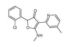 3(2H)-Furanone,2-(2-chlorophenyl)-5-(methylamino)-4-(4-methyl-2-pyridinyl)- Structure