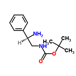 Carbamic acid, [(2R)-2-amino-2-phenylethyl]-, 1,1-dimethylethyl ester Structure