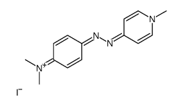 N,N-dimethyl-4-[(1-methylpyridin-1-ium-4-yl)diazenyl]aniline,iodide Structure