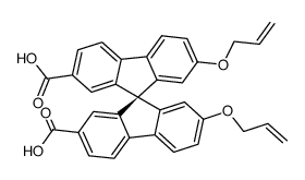 (R)-(-)-7,7'-bis(prop-2-en-1-yloxy)-9,9'-spirobi(9H-fluorene)-2,2'-dicarboxylic acid结构式