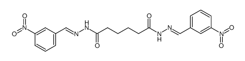 ADIPIC BIS((3-NITROBENZYLIDENE)HYDRAZIDE) Structure