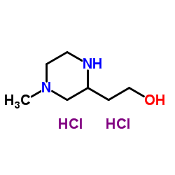 2-(4-Methyl-2-piperazinyl)ethanol dihydrochloride Structure