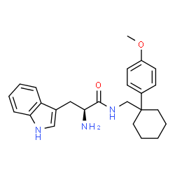 1H-Indole-3-propanamide, α-amino-N-[[1-(4-methoxyphenyl)cyclohexyl]methyl]-, (αS)-结构式