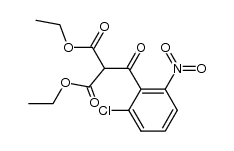 (2-Chlor-6-nitro-benzoyl)-malonsaeurediethylester Structure