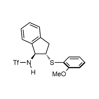 N-[(1S,2S)-2,3-Dihydro-2-[(2-methoxyphenyl)thio]-1H-inden-1-yl]-1,1,1-trifluoromethanesulfonamide Structure