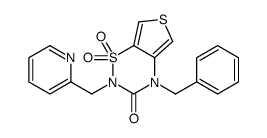 4-benzyl-1,1-dioxo-2-(pyridin-2-ylmethyl)thieno[3,4-e][1,2,4]thiadiazin-3-one Structure