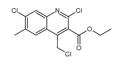 ethyl 2,7-dichloro-4-chloromethyl-6-methyl-3-quinolinecarboxylate Structure