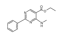 Ethyl 4-(methylamino)-2-phenylpyrimidine-5-carboxylate结构式