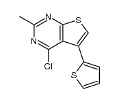 4-chloro-2-methyl-5-(2-thienyl)thieno[2,3-d]pyrimidine结构式