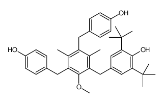 4,4',4''-[(2-methoxy-4,6-dimethylbenzene-1,3,5-triyl)tris(methylene)]tris[2,6-di-tert-butylphenol]结构式