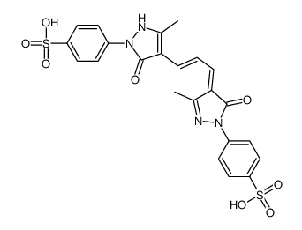 p-[4,5-dihydro-4-[3-[5-hydroxy-3-methyl-1-(4-sulphophenyl)-1H-pyrazol-4-yl]allylidene]-3-methyl-5-oxo-1H-pyrazol-1-yl]benzenesulphonic acid结构式