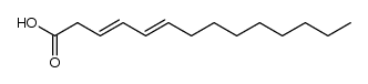 (E,E)-3,5-tetradecadienoic acid结构式
