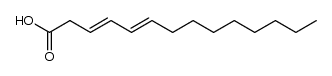 (E,E)-3,5-tetradecadienoic acid Structure