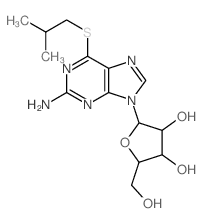 Guanosine,6-S-(2-methylpropyl)-6-thio- (9CI) Structure