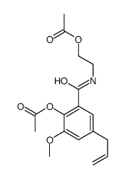 5-Allyl-2-hydroxy-N-(2-hydroxyethyl)-m-anisamide diacetate structure