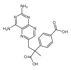 4-(2-carboxy-1-(2,4-diaminopteridin-6-yl)propan-2-yl)benzoic acid Structure