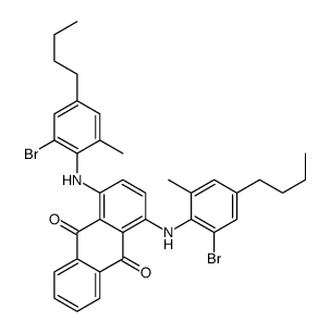 1,4-bis(2-bromo-4-butyl-o-toluidino)anthraquinone结构式