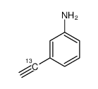 1-(3-Aminophenyl)acetylene-1-13C Structure