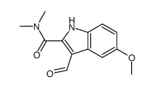 3-formyl-5-methoxy-N,N-dimethyl-1H-indole-2-carboxamide结构式