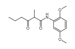 N-(2,5-dimethoxyphenyl)-2-methyl-3-oxohexanamide结构式