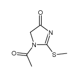 1-acetyl-2-methylsulfanyl-4-imidazolidinone Structure