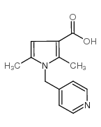 2,5-二甲基-1-(吡啶-4-基甲基)吡咯-3-羧酸结构式