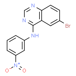 6-Bromo-N-(3-nitrophenyl)-4-quinazolinamine结构式