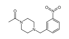 1-[4-[(3-nitrophenyl)methyl]piperazin-1-yl]ethanone结构式