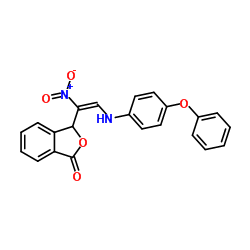 3-{(E)-1-Nitro-2-[(4-phenoxyphenyl)amino]vinyl}-2-benzofuran-1(3H)-one结构式